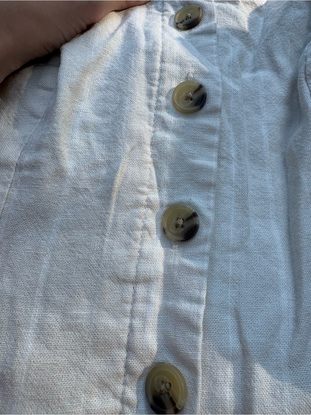 Old Navy Size Small Cream Striped Linen Blend Romper - Picture 2 of 8